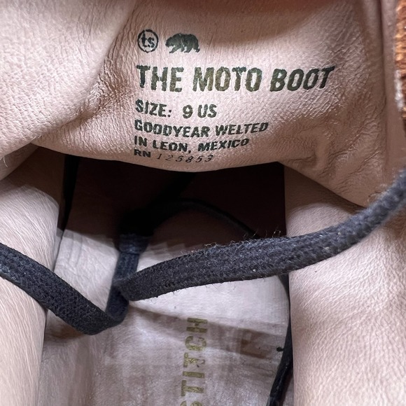 Taylor Stitch Moto Boot Men's Size 9 Snuff Suede Brown Vibram Cap Toe Boots - Picture 9 of 9